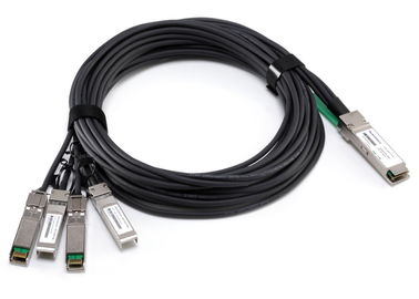 1M 40GBASE-CR4 passif QSFP + câble cuivre quatre au câble de 10GBASE-CU SFP+